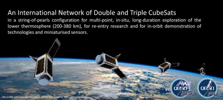 An international network of double and triple cubesats