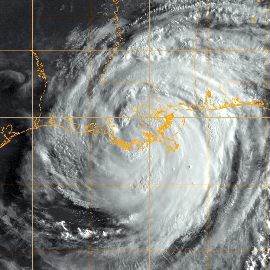 Cyclone satellite view